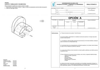 Examen de Dibujo Técnico II (PEvAU de 2017)