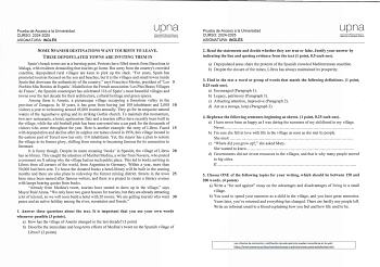 Examen de Inglés (EvAU de 2025)