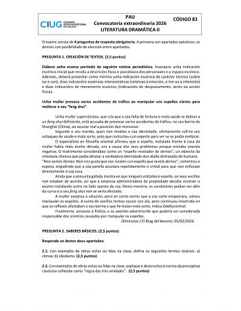 Literatura Dramática – ABAU Galicia (2026)