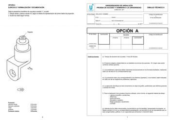 Examen de Dibujo Técnico II (PEvAU de 2017)