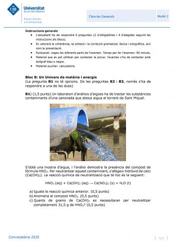 Examen de Ciencias Generales (PBAU de 2025)