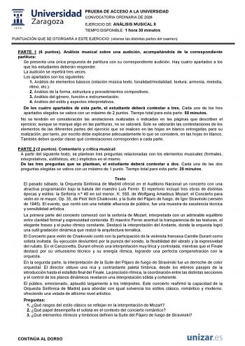 Análisis Musical – EvAU Aragón (2026)