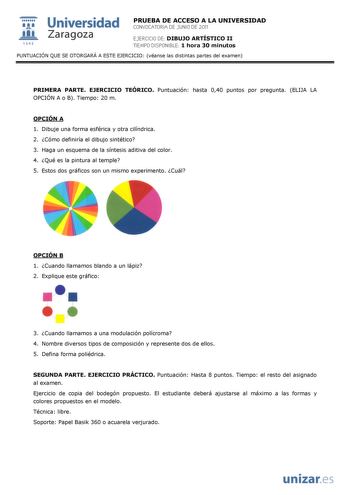 Examen de Dibujo Artístico II (PAU de 2011)