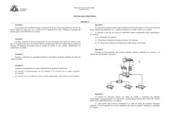 Examen de Tecnología Industrial (PAU de 2012)