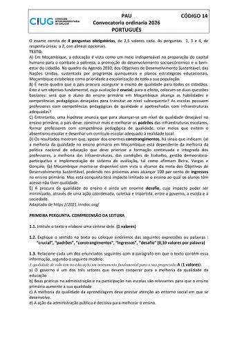 Portugués – ABAU Galicia (2026)