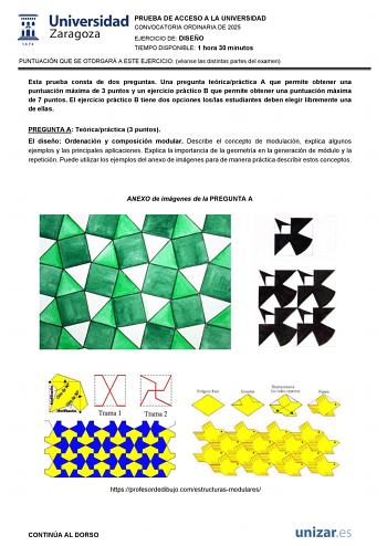 Examen de Diseño (EvAU de 2025)