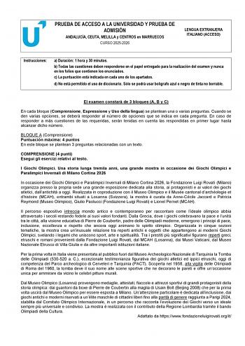 Italiano – PEvAU Andalucía (2026)