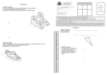 Examen de Dibujo Técnico II (EBAU de 2020)