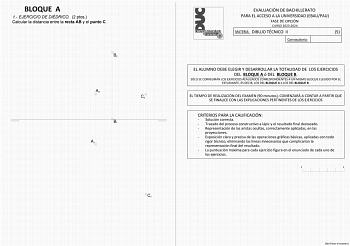Examen de Dibujo Técnico II (EBAU de 2024)
