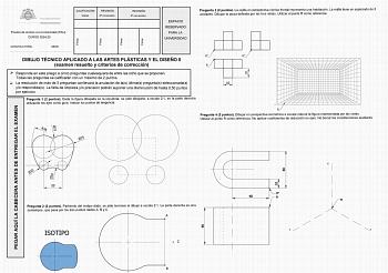 Examen de Dibujo Técnico Aplicado a las Artes Plásticas y al Diseño II (EBAU de 2025)