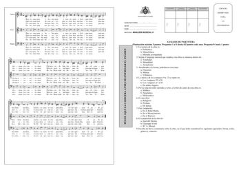 Examen de Análisis Musical (PAU de 2014)