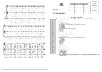 Examen de Análisis Musical (PAU de 2014)