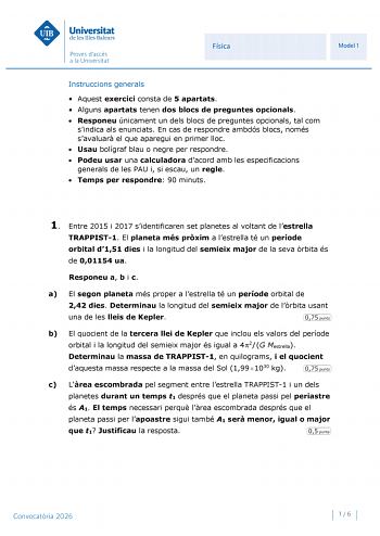Física – PBAU Islas Baleares (2026)