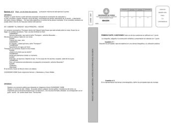 Ejercicio n 2 Elegir una de estas dos opciones puntuación máxima de este ejercicio 2 puntos OPCIÓN A Realizar un guión técnico a partir del texto propuesto incluyendo la numeración de cada plano y su tipo encuadre y ángulo duración forma de paso movimientos de cámara descripción de la acción y descripción del audio música diálogos No hace falta especificar el nombre de las piezas musicales Si se considera necesario se puede utilizar más de una hoja para realizar este ejercicio INT CABARET EL RA…