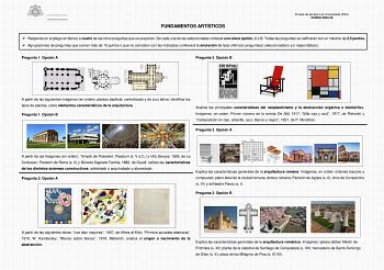 Examen de Fundamentos Artísticos (EBAU de 2025)