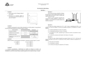 Examen de Tecnología Industrial (PAU de 2012)