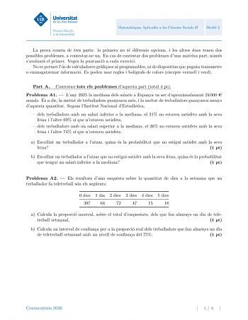 Matemáticas Aplicadas a las Ciencias Sociales – PBAU Islas Baleares (2026)