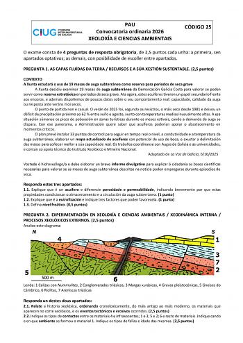 Geología y Ciencias Ambientales – ABAU Galicia (2026)
