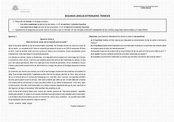 Examen de Francés (EBAU de 2025)