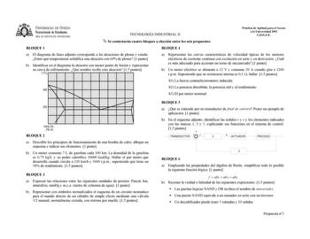 Examen de Tecnología Industrial (selectividad de 2001)