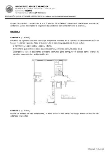 Examen de Diseño (PAU de 2010)