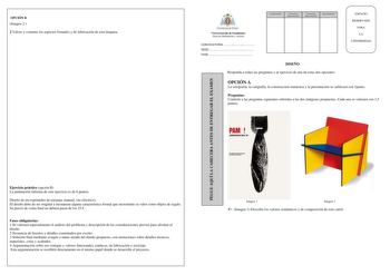 Examen de Diseño (PAU de 2016)