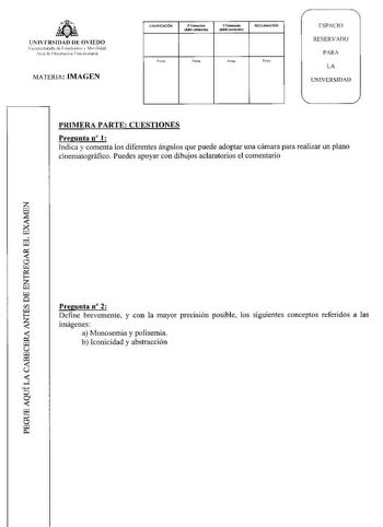 Examen de Imagen (selectividad de 2001)