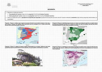 Prueba de evaluación de Bachillerato para el acceso a la Universidad EBAU CURSO 202223 GEOGRAFÍA  Responda en el pliego del examen a  Tres preguntas de 2 puntos a elegir entre las preguntas 1 2 3 4 5 y 6 máximo 6 puntos  Cuatro preguntas de 1 punto a elegir entre las preguntas 7 8 9 10 11 12 13 y 14 máximo 4 puntos  Indique en el pliego del examen la agrupación de preguntas que responderá agrupaciones de preguntas que sumen más de 10 puntos conllevarán la anulación de las últimas preguntas sele…