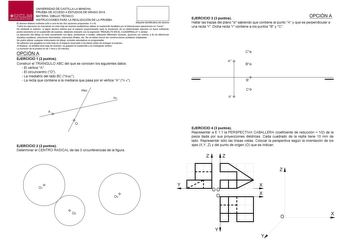 Examen de Dibujo Técnico II (PAU de 2014)