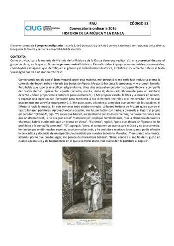 Historia de la Música y de la Danza – ABAU Galicia (2026)