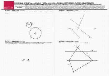 Examen de Dibujo Técnico II (EvAU de 2023)