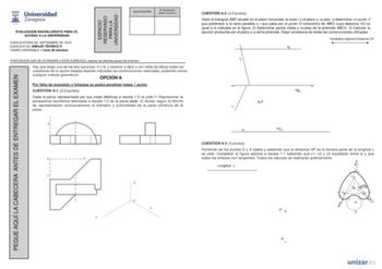 Examen de Dibujo Técnico II (EvAU de 2019)