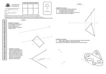 Examen de Dibujo Técnico II (EBAU de 2017)