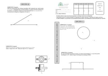 Examen de Dibujo Técnico II (PAU de 2015)