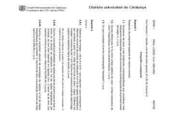 Districte universitari de Catalunya SRIE 1 PAAU LOGSE Curs 19992000 IMATGE Feu lexercici 1 i escolliu una de les dues opcions A o B de lexercici 2 Fotografia i avantguarda Exercici 1 Responeu les preguntes segents de manera concisa 11 Anomeneu les dues o tres tendncies cinematogrfiques que considereu més directament relacionades amb els moviments davantguarda de la primera meitat del segle XX 1 punt 12 Quines diferencies hi ha entre síntesi additiva de color i síntesi sostractiva de color Espec…