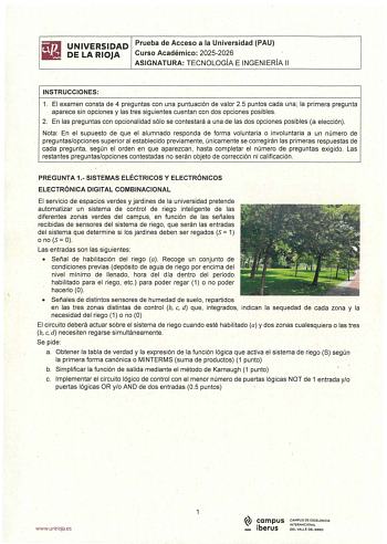 Tecnología e Ingeniería – EBAU La Rioja (2026)