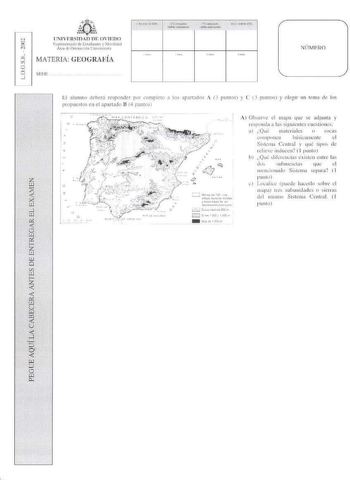 Examen de Geografía (selectividad de 2002)