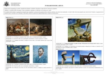 Examen de Fundamentos del Arte (EBAU de 2020)