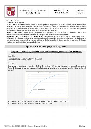 Examen de Tecnología e Ingeniería (EBAU de 2025)