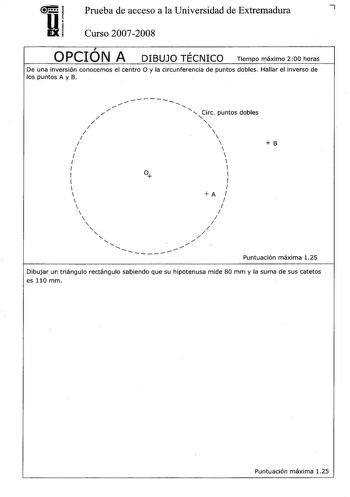 Examen de Dibujo Técnico II (selectividad de 2008)