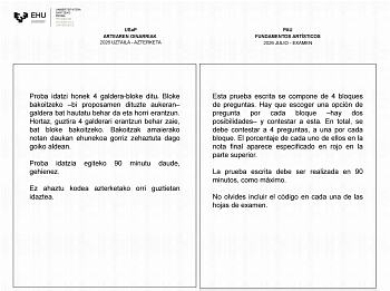 Fundamentos Artísticos – EAU País Vasco (2026)