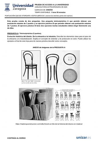 Examen de Diseño (EvAU de 2025)