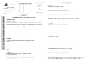 Examen de Latín II (EBAU de 2019)