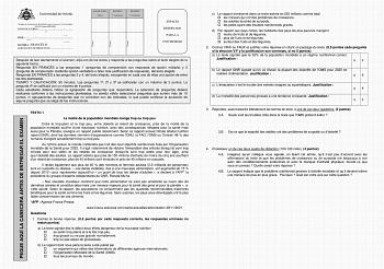 PEGUE AQUÍ LA CABECERA ANTES DE ENTREGAR EL EXAMEN Firma Firma Firma Pruebas de evaluación de Bachillerato para el acceso a la Universidad EBAU Curso 20212022 CONVOCATORIA      Mes Curso SEDE    Número Localidad MATERIA FRANCÉS II AGRUPACIÓN DE PREGUNTAS  CALIFICACIÓN Inicial REVISIÓN 2 Corrección REVISIÓN 3 Corrección ESPACIO RESERVADO PARA LA UNIVERSIDAD Después de leer atentamente el examen elija uno de los textos y responda a las preguntas sobre el texto elegido de la siguiente forma Respon…