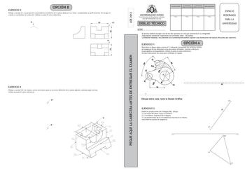 EJERCICIO 3   OPCIÓN B  Dibuja a escala 21 la perspectiva axonométrica isométrica de la pieza dada por sus vistas completando su perfil derecho No tengas en cuenta el coeficiente de reducción Utiliza el punto R como referencia R 30 I R o N IR o N LOE 2012 CALIFICACIÓN 2 Corrección 3 Corrección doble corrección doble corrección RECLAMACIÓN UNIVERSIDAD DE OVIEDO Vicerrectorado de Estudiantes y Empleo Área de Orientación y Acceso DIBUJO TÉCNICO Firma Firma Firma Firma ESPACIO RESERVADO PARA LA UNI…