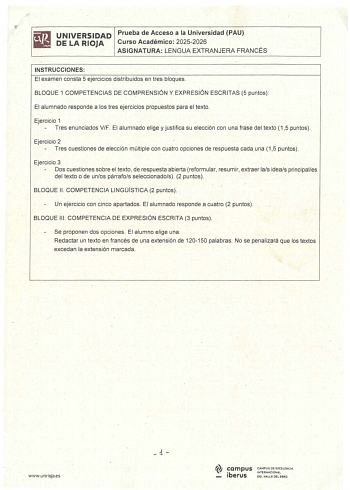 Francés – EBAU La Rioja (2026)