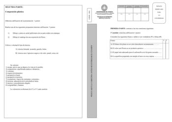 Examen de Técnicas de Expresión Gráfico Plástica (selectividad de 2004)