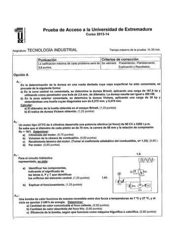 Examen de Tecnología Industrial (PAU de 2014)