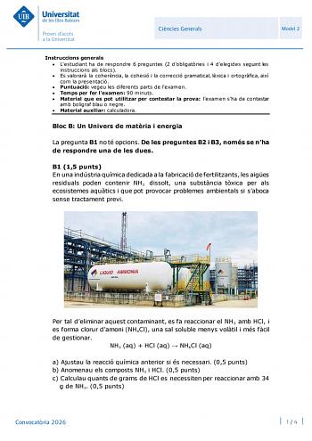 Ciencias Generales – PBAU Islas Baleares (2026)