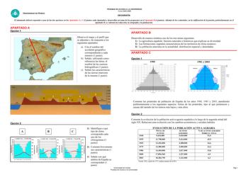 Examen de Geografía (selectividad de 2006)